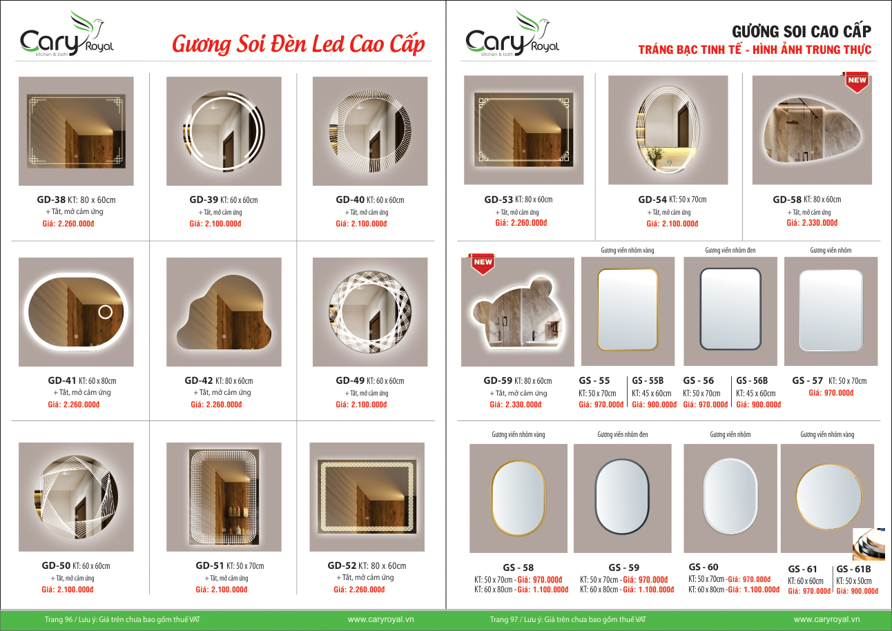 GƯƠNG SOI CAO CẤP -CARY ROYAL 2023 CHIẾT KHẤU TỪ 55% - 60%