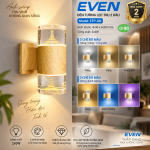 ĐÈN TƯỜNG LED  2 ĐẦU 3 CHẾ ĐỘ EVEN - MÀU GỔ
