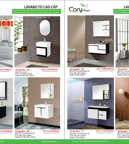 LAVABO TỦ CAO CẤP-CARY ROYAL 2023 CHIẾT KHẤU TỪ 55% - 60%