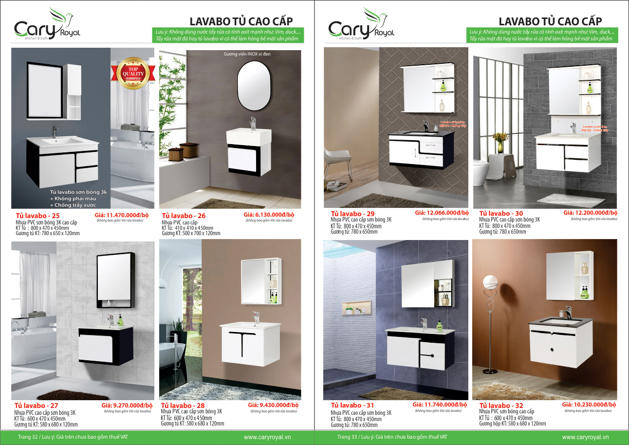 LAVABO TỦ CAO CẤP-CARY ROYAL 2023 CHIẾT KHẤU TỪ 55% - 60%