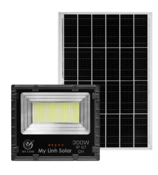 Đèn Pha Năng Lượng Mặt Trời 300W Mỹ LInh - Tốt