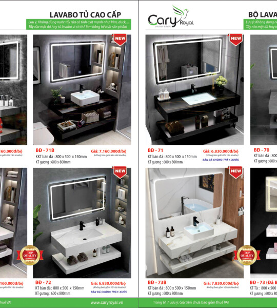 LAVABO TỦ CAO CẤP -CARY ROYAL 2023 CHIẾT KHẤU TỪ 55% - 60%