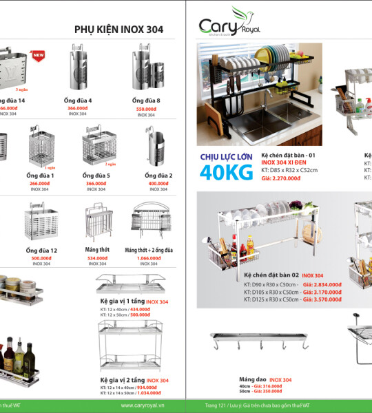THIẾT BỊ NHÀ BẾP - CARY ROYAL 2023  CHIẾT KHẤU TỪ 55% - 60%