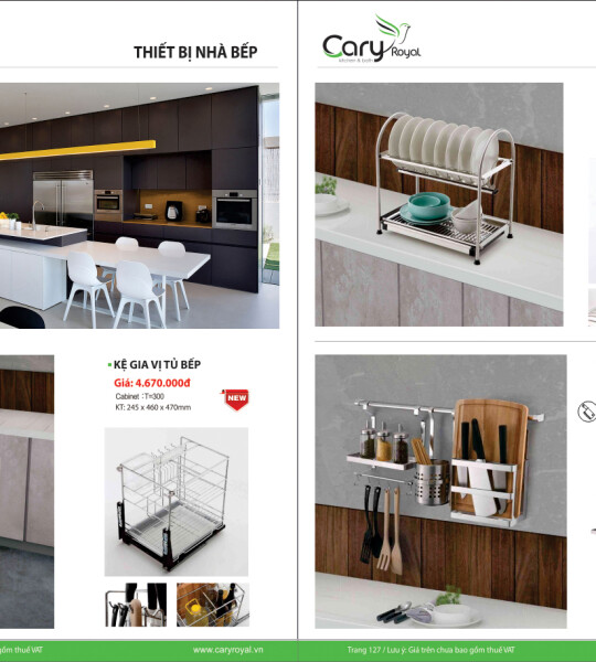 THIẾT BỊ NHÀ BẾP - CARY ROYAL 2023 CHIẾT KHẤU TỪ 55% - 60%