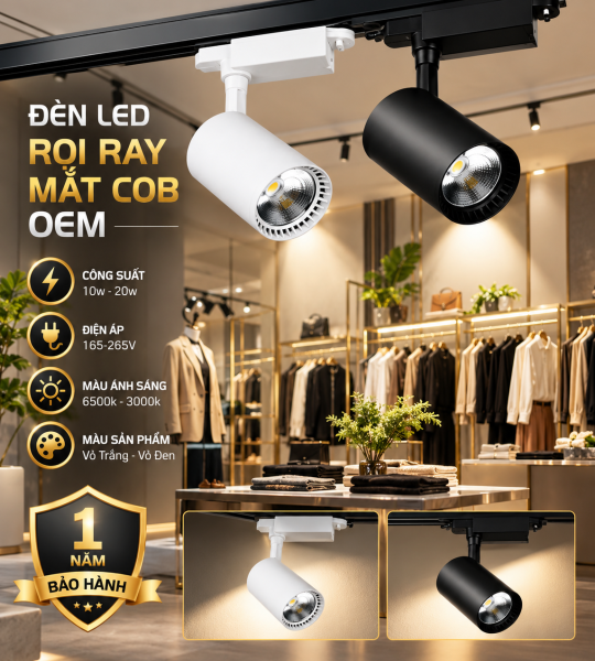 ĐÈN RỌI RAY COB 10W, 20W - BH: 1 NĂM. XEM BẢNG GIÁ
