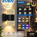 ĐÈN TƯỜNG LED THÂN TRƠN 2 ĐẦU 3 CHẾ ĐỘ EVEN