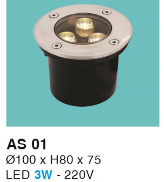 ĐÈN LED ÂM SÀN 3W VÀNG - XANH DƯƠNG - XANH LÁ HF