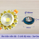 ĐÈN LED ÂM TRẦN GẮN TỦ VIỀN ĐÁ 3W+3. Giá Sỉ Liên Hệ zalo