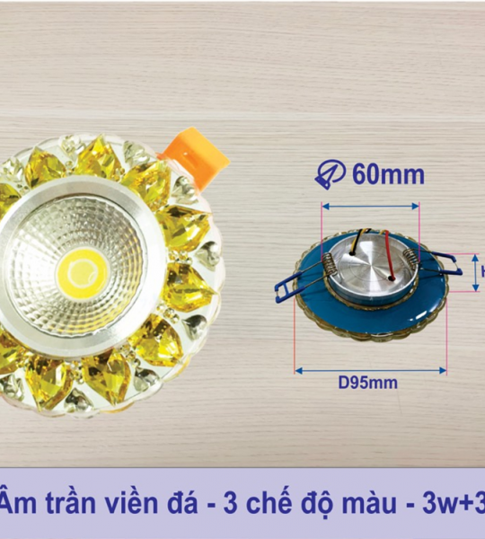 ĐÈN LED ÂM TRẦN GẮN TỦ VIỀN ĐÁ 3W+3. Giá Sỉ Liên Hệ zalo