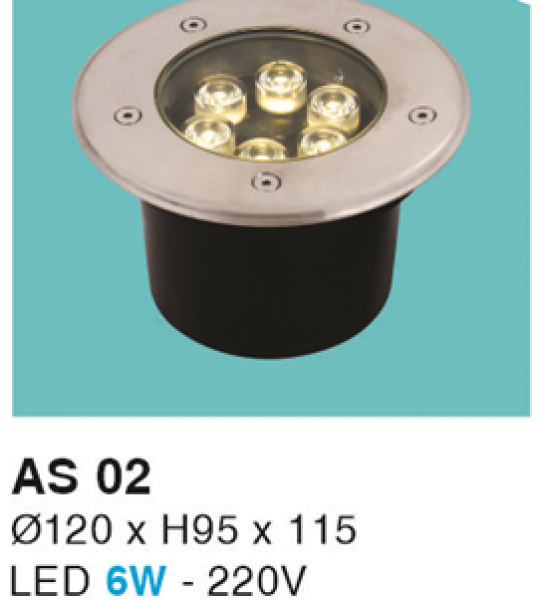 ĐÈN LED ÂM SÀN 6W VÀNG - XANH DƯƠNG - XANH LÁ HF