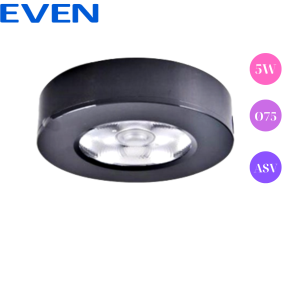 Đèn led rọi nổi 5W- viền đen- ánh sáng vàng-phi 75mm EVEN