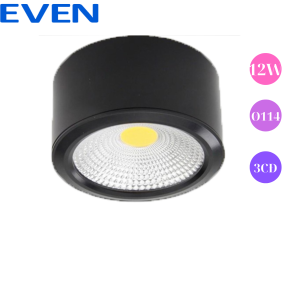 Đèn led rọi lon nổi 12W- vỏ đen- 3 chế độ màu-phi 114mm EVEN - CHẤT LƯỢNG