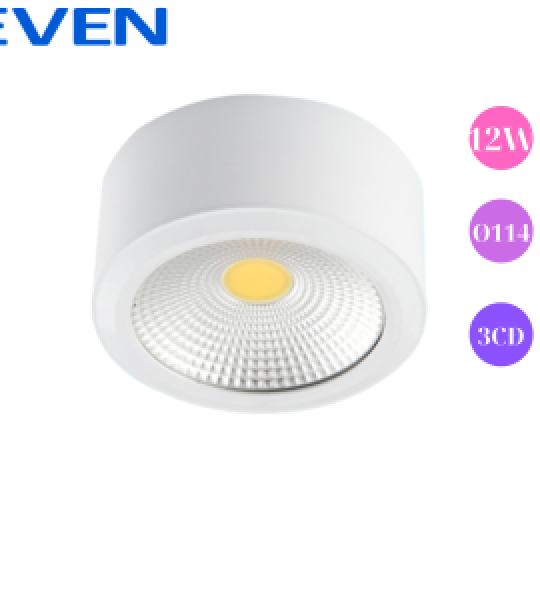 Đèn led rọi lon nổi 12W- vỏ trắng- 3 chế độ màu-phi 114mm EVEN - CHẤT LƯỢNG