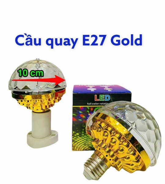 CẦU QUAY LED 7 MÀU ĐUI 27